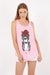 Pink Red Hat Cat Animal Cotton Women Vest Tank Top S-Ponder