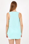 Blue Red Hat Cat Animal Cotton Women Vest