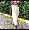 ELASTANE WAIST TAPERED LEG COTTONTROUSER