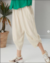 ELASTANE WAIST TAPERED LEG COTTONTROUSER