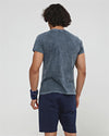 California Beach The Earthly Paradise Print Crew Neck Washed Regular T-Shirt