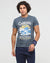 California Beach The Earthly Paradise Print Crew Neck Washed Regular T-Shirt