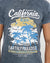 California Beach The Earthly Paradise Print Crew Neck Washed Regular T-Shirt