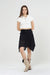 Anthracite Lace Asymmetrical  Ponder  Skirt