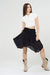 Anthracite Lace Asymmetrical  Ponder  Skirt