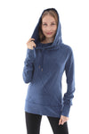 WOMEN FITTED WASHED COTTONHOODIE