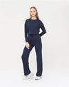 Flare Leg and Crop Top Plain Women Lounge wear Set