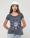 Anthracite Stone Washed I AllowTransformation Print Women's Top