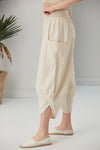 Adjustable Waist Tapered cut Women Cotton Trousers