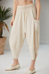 Adjustable Waist Tapered cut Women Cotton Trousers