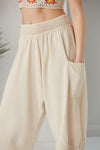 Adjustable Waist Tapered cut Women Cotton Trousers