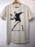 The Flower Thrower by Banksy Printed Cotton Men's  T-Shirt