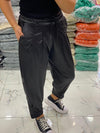 Satin Drawstrings CroppedCotton Women Jogger