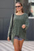 Asymmetric Cut Detail Woman Plain Cotton Knitted Jumper