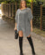 Lace Crochet Knit Pullover  with Asymmetrical Wrapped Hem