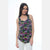 S-PONDER Anthracite All Over Bicycle Printed Cotton Women Vest Tank Top