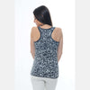 Anthracite Full Tiger Printed Cotton Tank Top - S-Ponder 