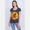 S-Ponder Anthracite Halloween Run Jack Skellington Cotton Women T-shirt Tee Top Nightmare Character