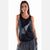 Anthracite Shinny Feather Cotton Women Vest Tank Top S-Ponder