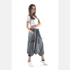 Anthracite Stone Washed Harem Bohemian Cotton Women Trousers
