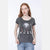 Black Grey Anthracite Stone Washed Faded The Nightmare before the Christmas Printed Cotton Women T-shirt Tee Top S-PONDER