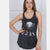 Black Anthracite Stone Washed Faded Nightmare Printed Cotton Women Vest Tank Top S-PONDER