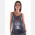 Anthracite Stone Washed Red Hat Cat Cotton Women Vest Tank Top S-Ponder