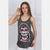 Anthracite Stone Washed Skull Queen Printed Cotton Women Vest - S-Ponder Shop