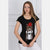 Black Red Hat Cat Animal Printed Cotton Women T-shirt Tee Top S-Ponder