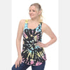 Black Round Tie Dye Cotton Women Vest - S-Ponder Shop