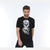 Black Scarf Skull Printed Cotton T-shirt Tee Top S-Ponder