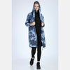 Blue Long Tie Die Cotton Cardigan with Hood - S-Ponder Shop 
