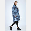 Blue Long Tie Die Cotton Cardigan with Hood - S-Ponder Shop 