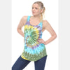Blue Round Tie Dye Cotton Women Vest - S-Ponder Shop