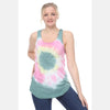 Green Round Tie Dye Cotton Women Vest - S-Ponder Shop