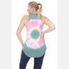 Green Round Tie Dye Cotton Women Vest - S-Ponder Shop