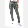 Green Stone Washed Shinny Cotton Women Jogger - S-Ponder 