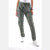 Green Stone Washed Shinny Cotton Women Jogger - S-Ponder 
