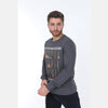 Grey Guitar House Printed Cotton Sweatshirt - S-Ponder Shop