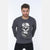 Grey Scarf Skull Printed Cotton Sweatshirt - S-Ponder Shop