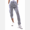 Grey Stone Washed Shinny Cotton Women Jogger - S-Ponder Shop