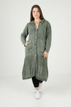 Hooded Knitted Long Women Cardigan