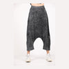Black Oversize Bohemian Woman Pants with Pocket Details