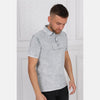 Light Grey Stone Washed Cotton Men's Polo T-Shirt - S-Ponder Shop