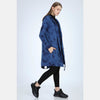 Navy Long Tie Die Angel Wings Print Cotton Cardigan with 