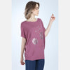 Purple Silver Dandelion Cotton Women Blouse - S-Ponder Shop 