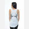 White Angel Wings Printed Cotton Women Vest Tank Top S-Ponder