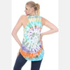 Yellow Round Tie Dye Cotton Women Vest - S-Ponder Shop